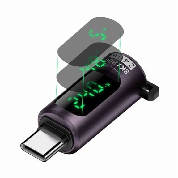 High Power 240W USB C Adapter 80Gbps Data Transfer with Digital Display Switch Button Compatible for Thunderbolt4