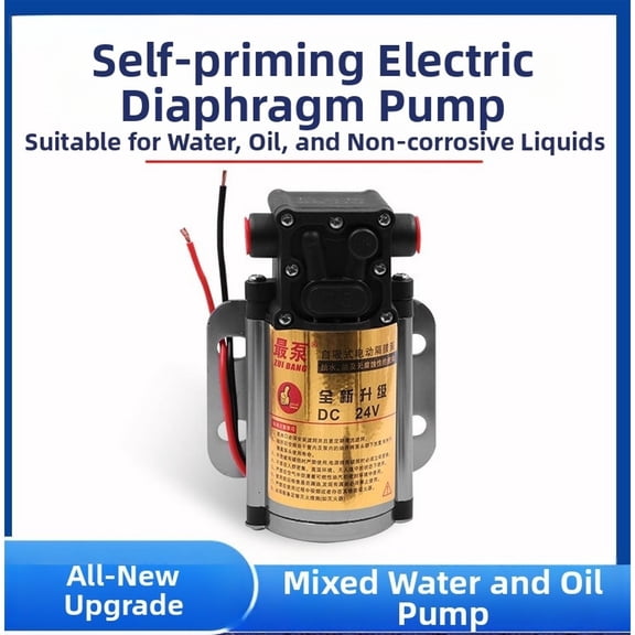 High Power 24V Dc Electric Diaphragm Pump For Truck Car Water Oil Transfer Brake