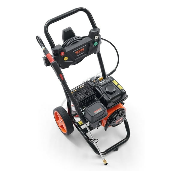 High-Power 3600 PSI Gas Pressure Washer, 2.6 GPM Flow Rate - Includes Extension Wand and 5 Nozzles
