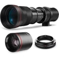 thumbnail image 1 of High-Power 420-1600mm f/8.3 HD Manual Telephoto Zoom Lens for Canon EOS 80D, EOS 90D, Rebel T3, T3i, T5, T5i, T6i, T6s, T7, T7I, T8I, SL3, EOS 70D, EOS 5D, EOS5D IV, EOS 6D II, EOS 7D II SLR Cameras, 1 of 8