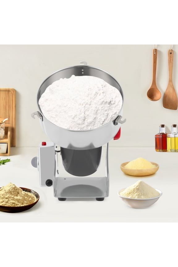 High-Power 4500W Commercial Electric Grain Mill - 2500g Large Capacity Dry Grinder for Spices, Coffee Beans & Herbs