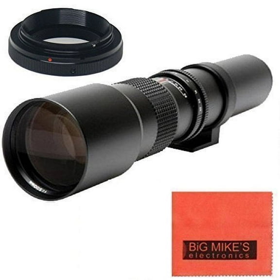 High-Power 500mm f/8 Manual Telephoto Lens for Nikon D90, D500, D3000, D3100, D3200, D3300, D5000, D5100, D5200, D5300,