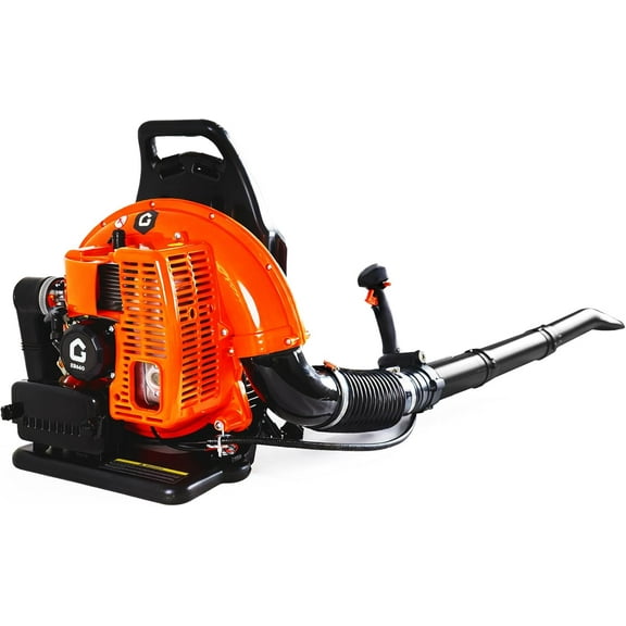 High-Power 66CC Backpack Gas Leaf Blower – 4.0HP, 880 CFM, 320 MPH, 2-Stroke Engine, changeable Speed, Cruise Control, Easy Start Orange 2-Stroke Backpack Leaf Blower 66CC 4.0HP 880 CFM, 320 MPH