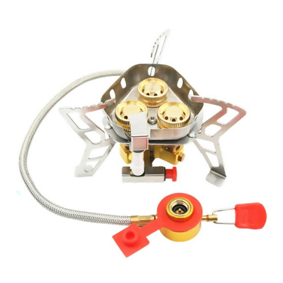 High-Power 6800W Camping Burner Stove with Brass Burner Windproof, Efficient, Safe for Outdoor Cooking