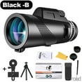 thumbnail image 1 of High Power 80x100 Monocular Telescope With Smartphone Adapter, HD Waterproof Scope For Long Distance Viewing, BAK4 Prism For Bird Watching, Hunting, Camping & Travel​,Green-B, 1 of 23