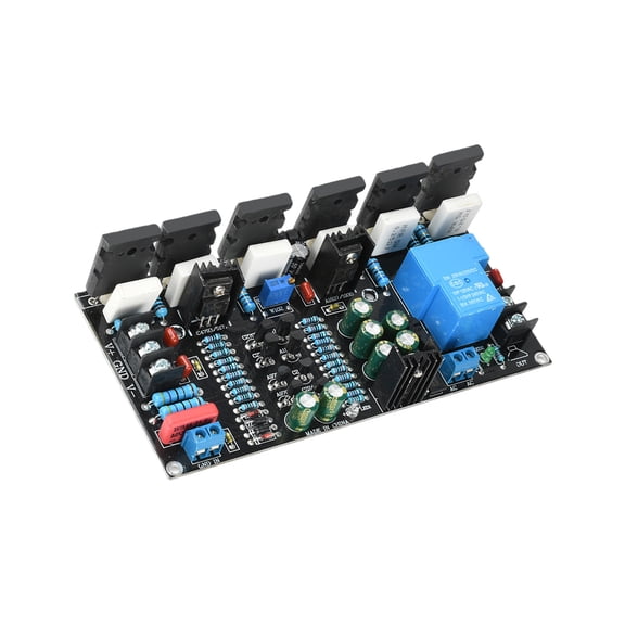 High Power Amplifier Circuit Board, 300W Bipolar Transistor Configuration with Heat Dissipation, Overcurrent