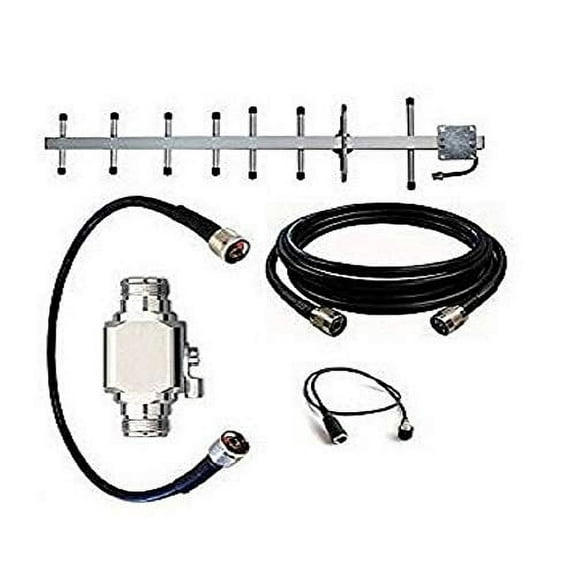 High Power Antenna Kit for AT&T Wireless VoIP Base Unit with Yagi Antenna, 50 ft Cable