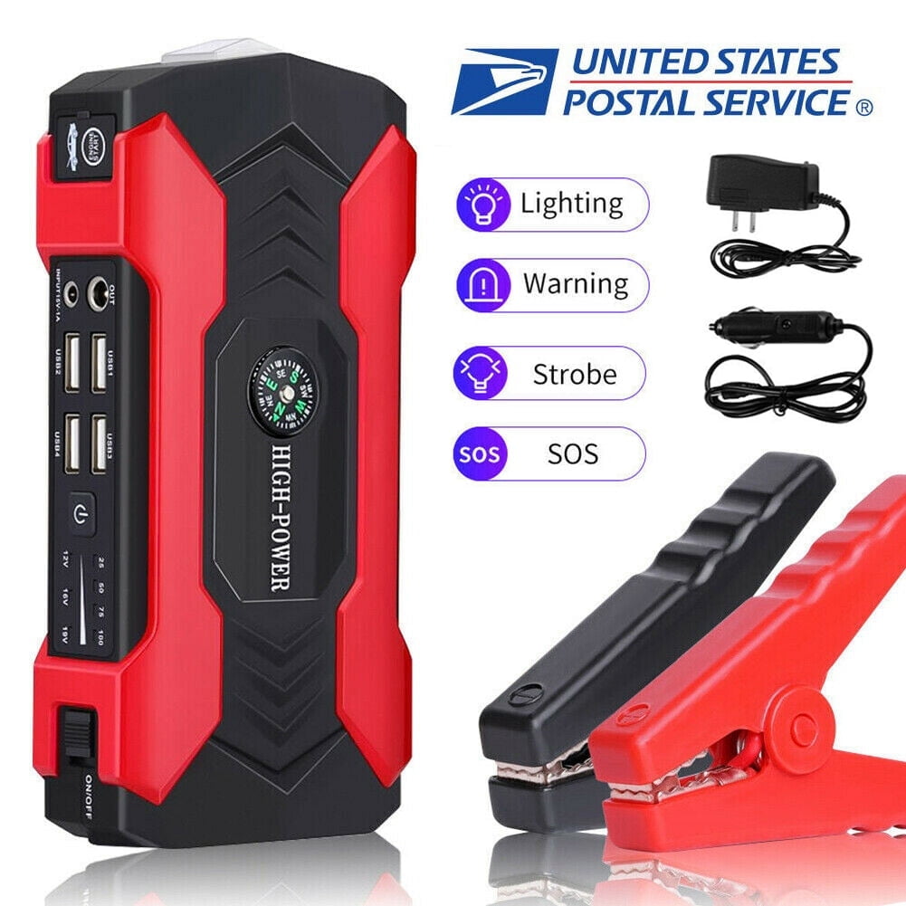Car Battery Jump Starter Portable, 99800mAh Battery Charger for car, High Power Jumper Cables for Auto, Multi-Function Emergency Jump Box with 4 USB Ports and LED Flashlight
