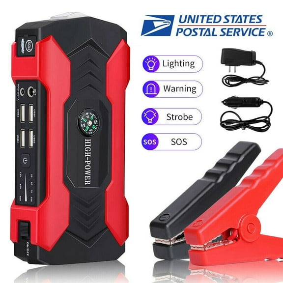 Car Battery Jump Starter Portable, 99800mAh Battery Charger for car, High Power Jumper Cables for Auto, Multi-Function Emergency Jump Box with 4 USB Ports and LED Flashlight