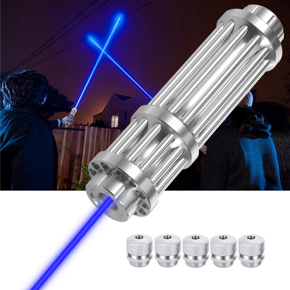 High Power Blue Burning Laser Pointer Adjustable Visible Beam Dot Light