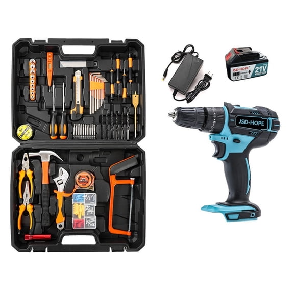 High-Power Brushless Cordless Drill/Driver, Multi-Function Lithium-ion Electric Screwdriver for Home Use