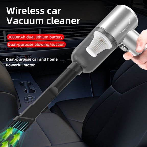 High Power Cordless Car Vacuum Cleaner, Rechargeable Handheld Vacuum With 3000mAh Battery And Blowing Function, Compact Mini Vacuum For Home Office Desk Cleaning, Portable Auto Vacuum
