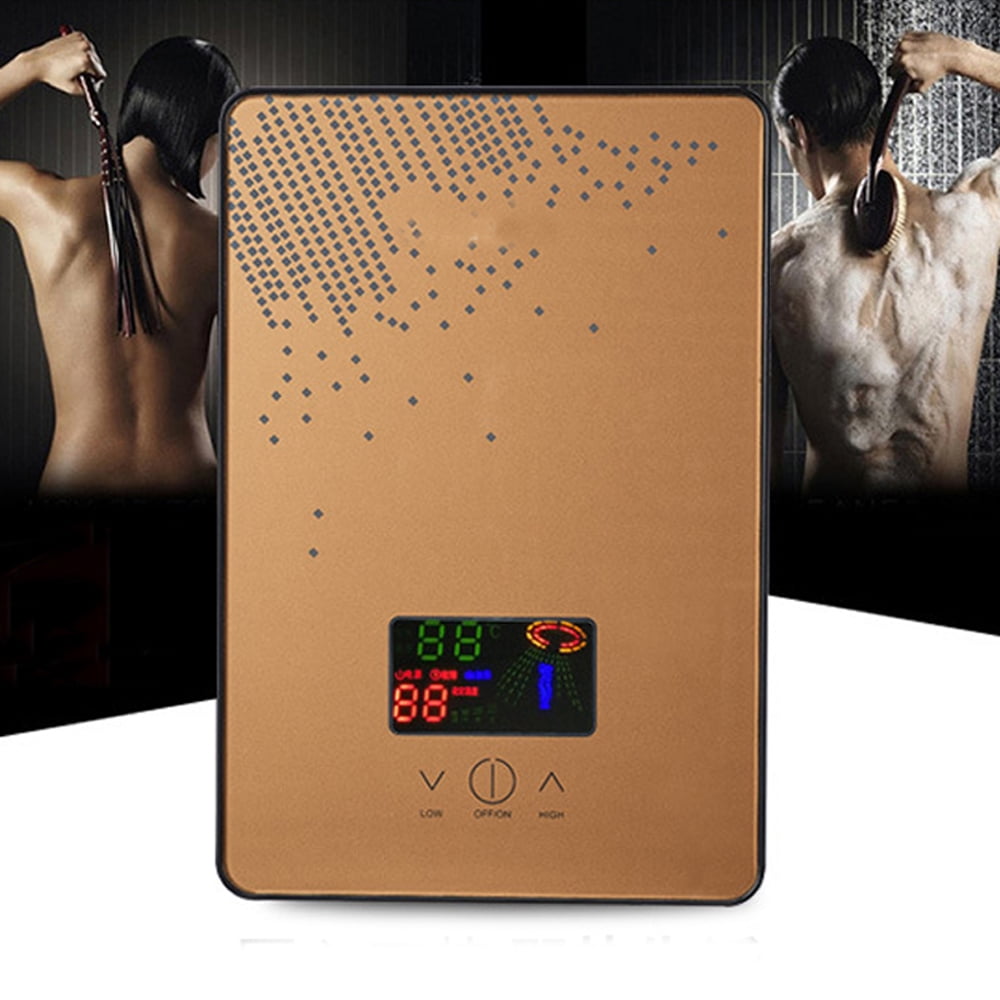 High Power Electric Water Heater, Energy Efficient, Adjustable Temp, Stainless Steel