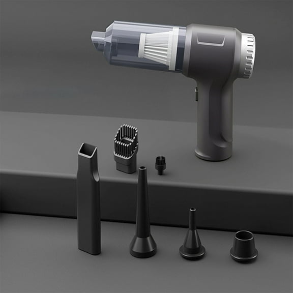 High-Power Handheld Car Vacuum Cleaner, Dual-Use Suction & Blowing, 9Kpa Strong Suction, USB Rechargeable, Lightweight for Home & Car Cleaning - Black