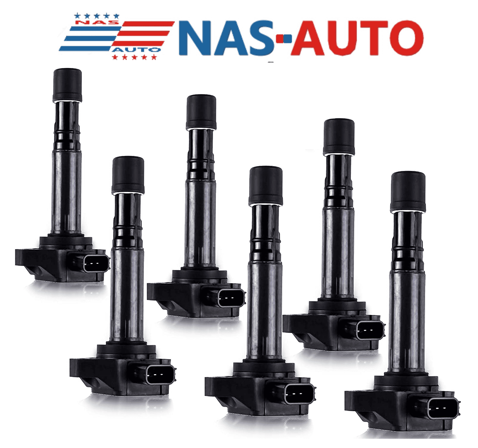 High Power Ignition Coil and Spark Plug Pack of 6. Easy and Secure Fitting Parts, Compatible With Honda Odyssey 3.5L Accord 3.0L Replacement for UF242 GN10168 C-511 C1221/C1462