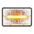 thumbnail image 1 of High Power LED 4” x 6” Rectangular Headlight with Amber Auxiliary Position Light Bar - High Beam, 1 of 2
