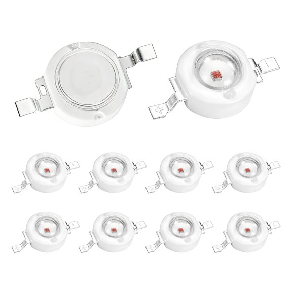 High Power LED Chip Bulb 10 Pcs- Red 300-350mA Light Beads Super Bright Intensity COB Light Emitter Components Lamp for Home Studio Show DIY Project