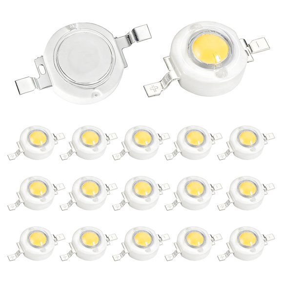 High Power LED Chip Bulb 20 Pcs- Warm White 3000K 300-350mA Light Beads Super Bright Intensity COB Light Emitter Components Lamp for Home Studio Show DIY Project