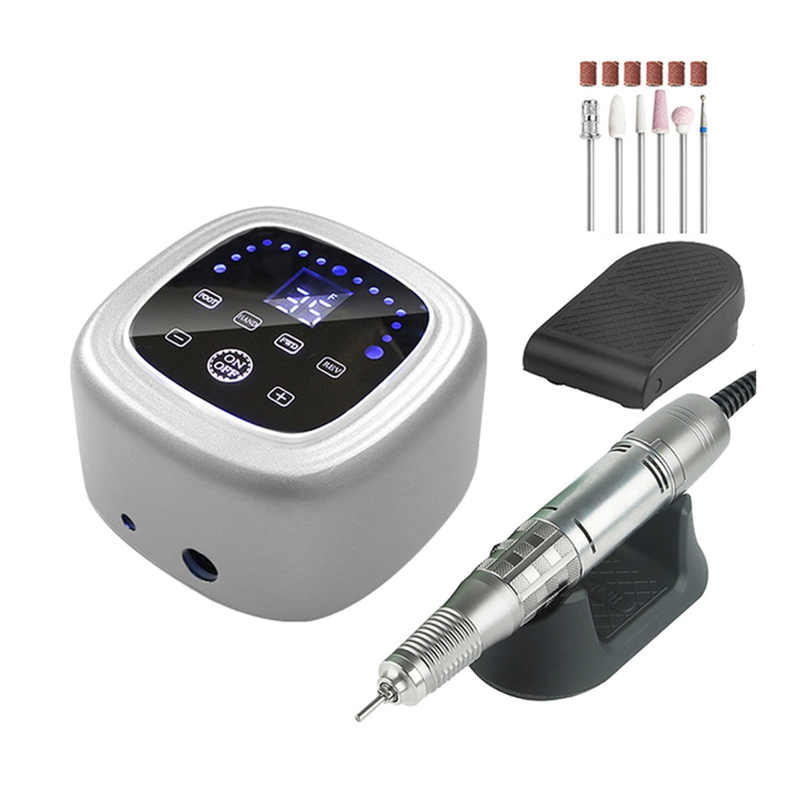 High Power Nail Drill, 35000 RPM Manicure Machine, Milling Cutter Pedicure, Electric Nail File, Professional Nail Art Tool ,Low Noise