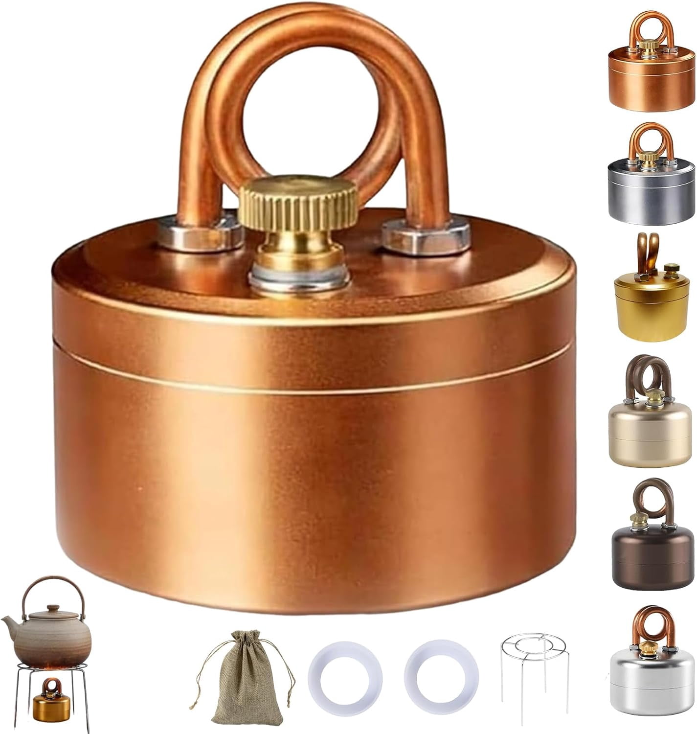 High-Power Portable Mini Outdoor Spirit Burner & Alcohol Stove，Windproof Lightweight Backpacking Stove for Camping, Hiking & Bushcraft, Rapid Heating Outdoor Cooking Gear for Picnic, Coffee, Tea