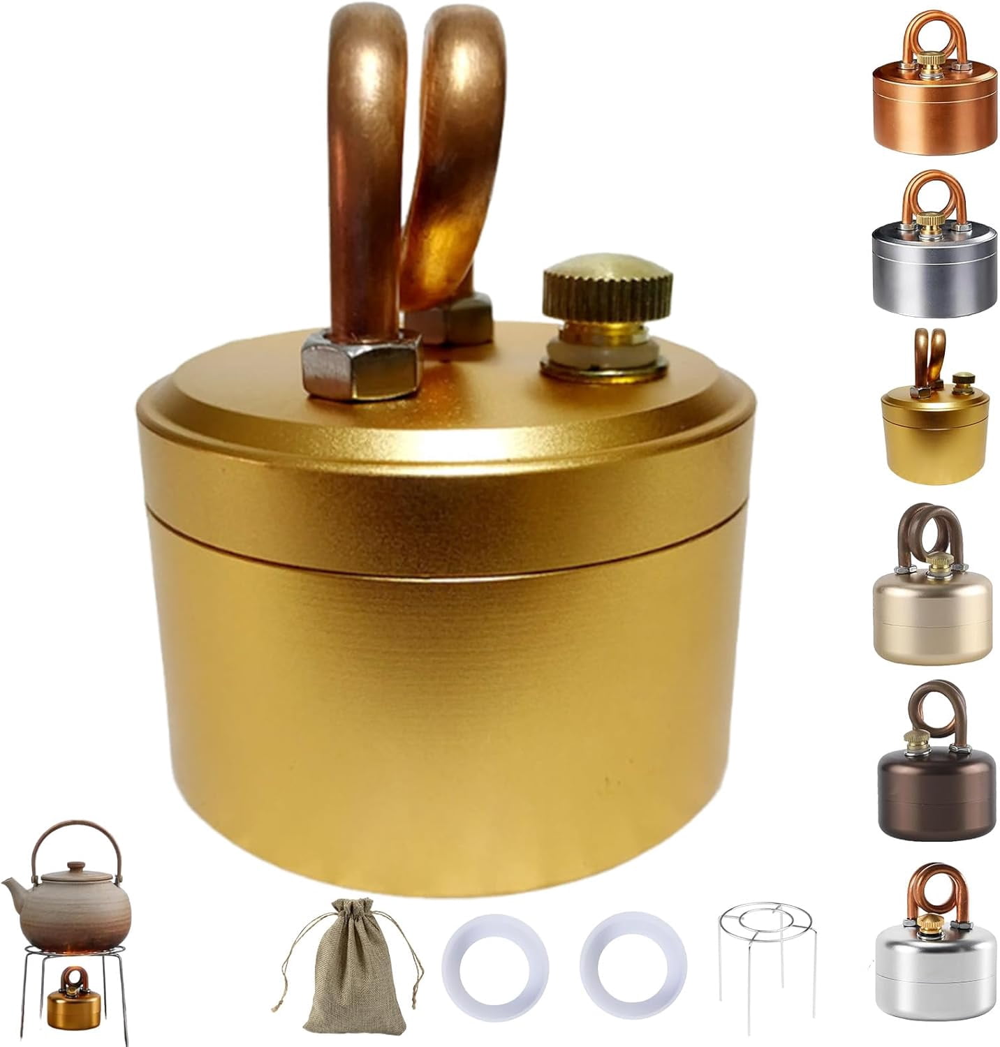 High-Power Portable Mini Outdoor Spirit Burner & Alcohol Stove，Windproof Lightweight Backpacking Stove for Camping, Hiking & Bushcraft, Rapid Heating Outdoor Cooking Gear for Picnic, Coffee, Tea
