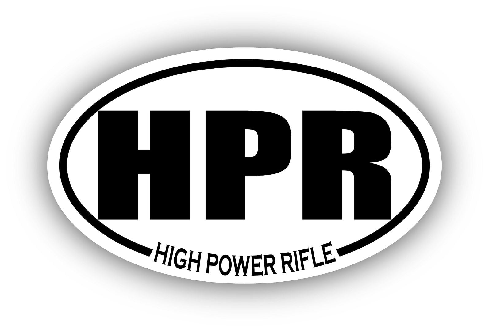 High Power Rifle HPR Oval Bumper Sticker 3M Vinyl Decal 3 in x 5 in ...
