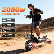 High-Powered 2000W Electric Scooter for Adults - Long-Range 55Miles Commuting, Dual Disc Brakes, Comfortable Seat, and Smooth Ride - Perfect for Travel and Daily Commute