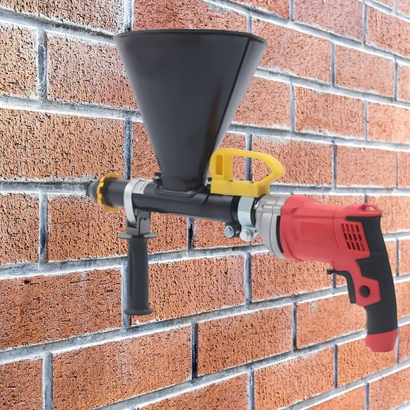 High-Powered Electric Mortar Grout Gun, 700W Tuck Pointing with Removable Grip, Large Capacity for Efficient Construction