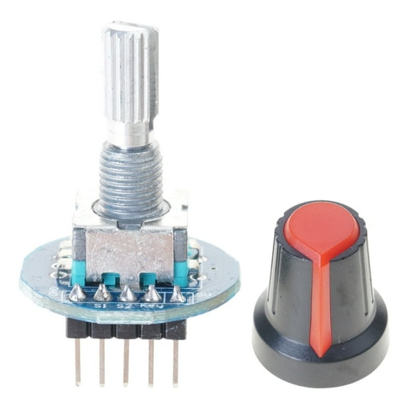 High Precise 360 Degree Rotary Encoder Module With Knob Cap For Arduino Projects 5V Digital Potentiometer Sensors