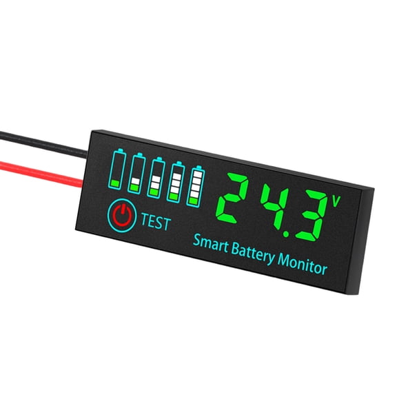 High Precise LED Display Levels Indicators Voltages Meter with Low Voltages Alarm Function for Automotive Use