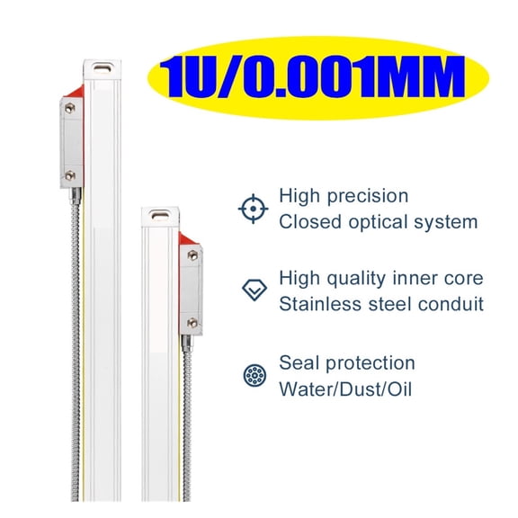 High Precision 0.001MM 1UM Linear Encoder Linear Scale 5V TTL DB9 100 150 200 250 300 350 400 450 500MM for Machines ,Easy to Use