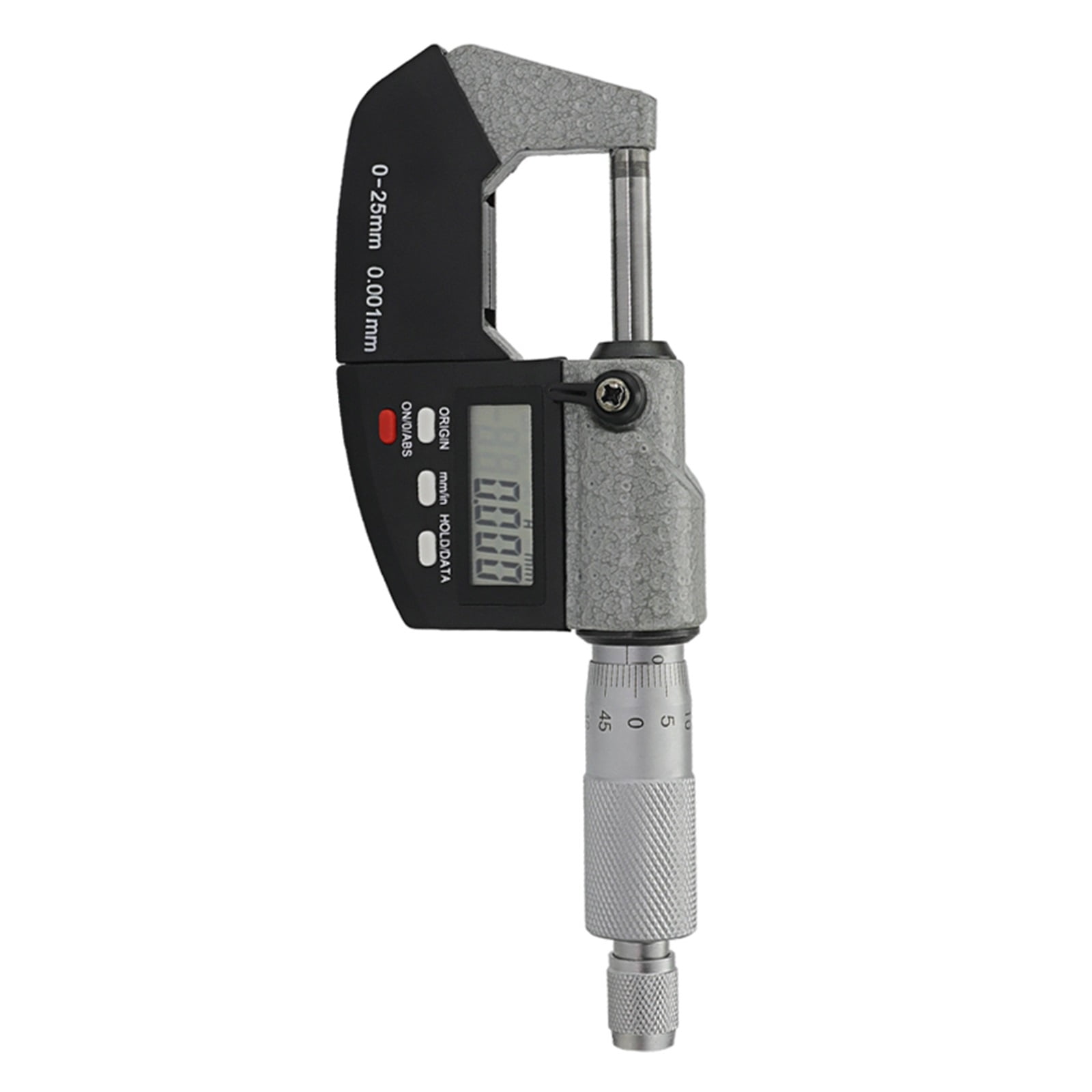 High Precision 0.001mm Electronic Outer Diameter Micrometer 0-25mm Digital Caliper Thickness Gauge Micrometer Base Stand Holder ,Easy to Use