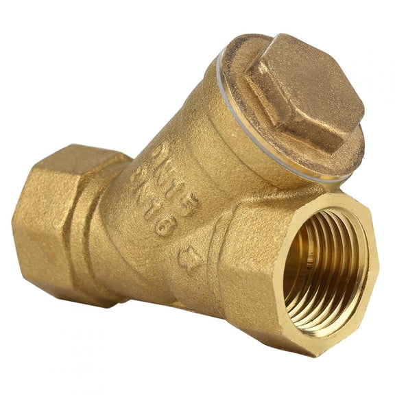 High Precision 1/2 inch BSPP Female Thread Y Shaped Brass Strainer Filter Valve Connector, Heavy Duty Metal Mesh Rustproof Water Oil Separation Valve