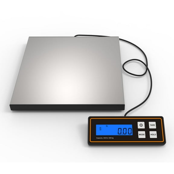 High Precision 10g /0.02lb Digital Shipping Scale, 440 lb Capacity, Durable Stainless Steel Platform UPS USPS Post Office Postal Scale and Luggage Scale