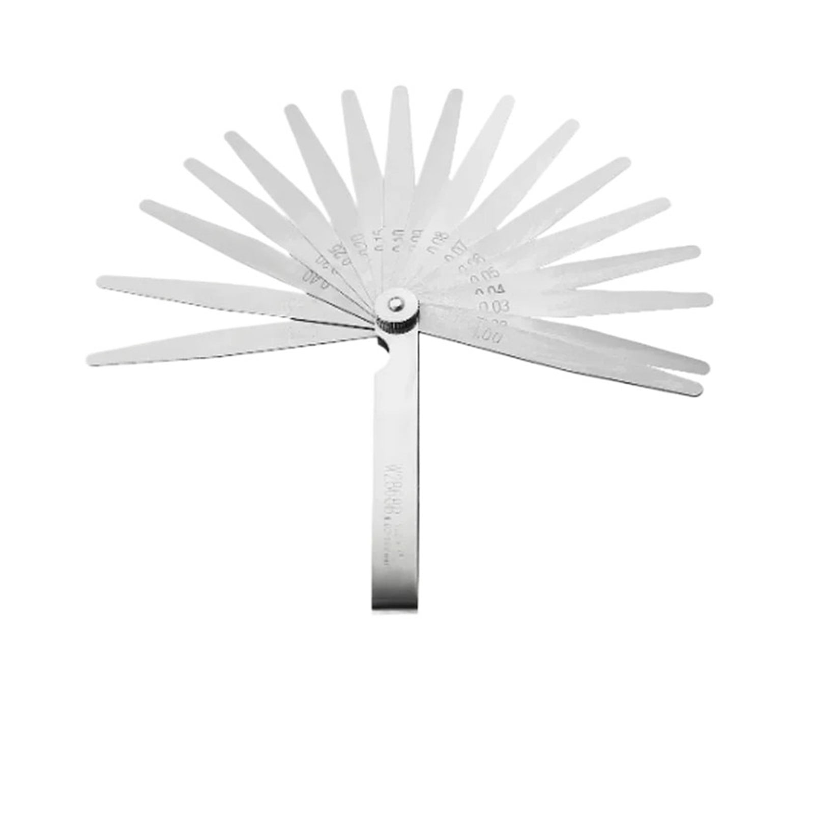 High-Precision 17 Blades Feeler Gauge Stainless Steel Gap Filler 0.02-1.0mm Thickness for Measurement Tool ,Easy Identification