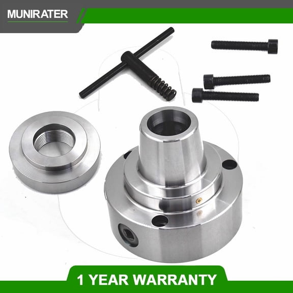 High Precision 5C Collet Lathe Chuck 2-1/4"8 Threaded Hole Connection Plate 5"