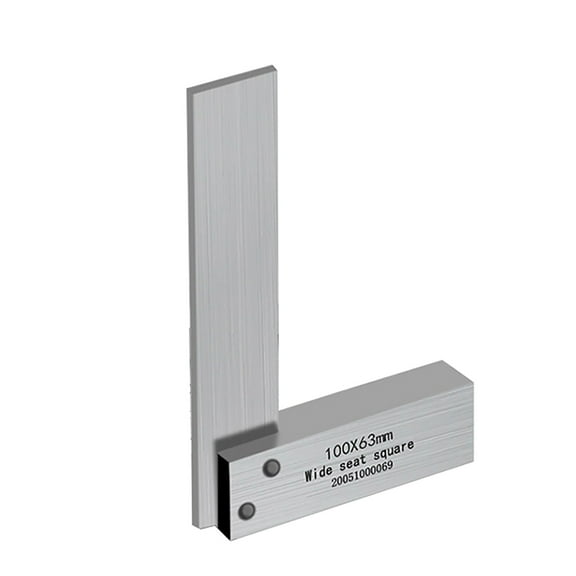 High Precision 90 Degree Steel Square, Portable with Durable 100x63mm Wide Base Machinist Square, Carbon Steel Engineer Square for Woodworking, Engineering & Layout
