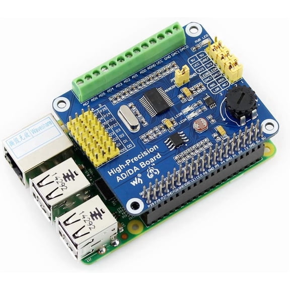 High-Precision AD/DA Expansion Board for Series Boards/Jetson Nano Development