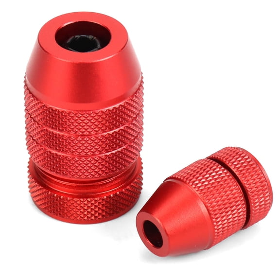 High Precision Aluminum Alloy Drill Depth Stop for Drill Bits Adjustable Sizes from 5/64" to 7/16", 2 Pieces with Nylon Locking Ring for Secure on Wood, Metal, Plastic, Tile, and Brick