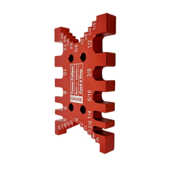 High-Precision Aluminum Dovetail Jig Tenon Caliper Metric & Card Gauge for Measuring Height Woodworking Router-