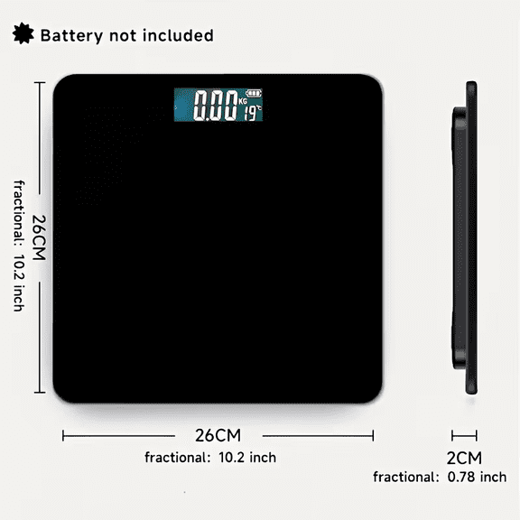 High-Precision Bathroom Scale with Height Rod, Electronic LED Display, Accurate Weight & Temperature, Switchable Kg/Lbs, Wide Tempered Glass Platform