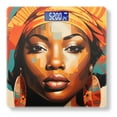 thumbnail image 1 of High Precision Body Weight Scale Smart Bathroom Scales with Large LCD Display(400lbs),Decorative for Bedroom-Beautiful African Woman Tribal Ethnic Watercolor Multicolor, 1 of 4