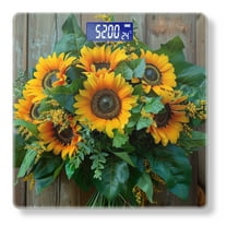 High Precision Body Weight Scale Smart Bathroom Scales with Large LCD Display(400lbs),Decorative for Bedroom-Beautiful Bouquet Of Sunflowers And Classic Flowers