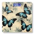 thumbnail image 1 of Bathroom Scale, Highly Accurate Digital Body Scale,Precisely Measures Weight up to 400 lbs-Beautiful Vintage Blue Butterfly Pattern On Cream Background, 1 of 4