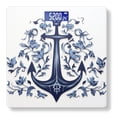 thumbnail image 1 of Bathroom Scale, Highly Accurate Digital Body Scale,Precisely Measures Weight up to 400 lbs-Blue Anchor With Floral Designs Surrounding It, 1 of 4