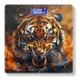 thumbnail image 1 of Bathroom Scale, Highly Accurate Digital Body Scale,Precisely Measures Weight up to 400 lbs-Fierce Tiger Surrounded By Flames And Sparks, 1 of 4