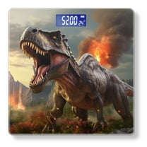 Bathroom Scale, Highly Accurate Digital Body Scale,Precisely Measures Weight up to 400 lbs-Fierce Tyrannosaurus Rex Roaring With Mouth Open