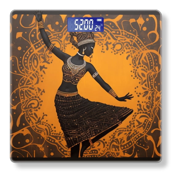 High Precision Body Weight Scale Smart Bathroom Scales with Large LCD Display(400lbs),Decorative for Bedroom-Indian Woman Wearing Traditional Dancing Gracefully