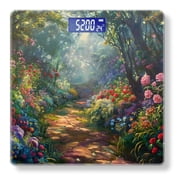 High Precision Body Weight Scale Smart Bathroom Scales with Large LCD Display400lbs,Decorative for Bedroom-Magical Forest With Vibrant Flowers And Lush Greenery