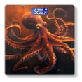 thumbnail image 1 of Bathroom Scale, Highly Accurate Digital Body Scale,Precisely Measures Weight up to 400 lbs-Octopus With Tentacles Glowing Orange Floating In Space, 1 of 4